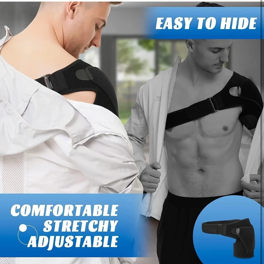 Adjustable Shoulder Support Brace Black NEW